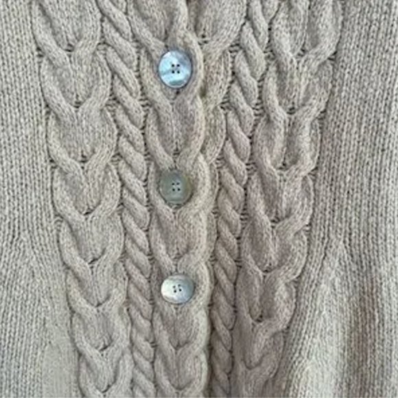 Irish cardigan wool cashmere blend - Picture 3 of 6